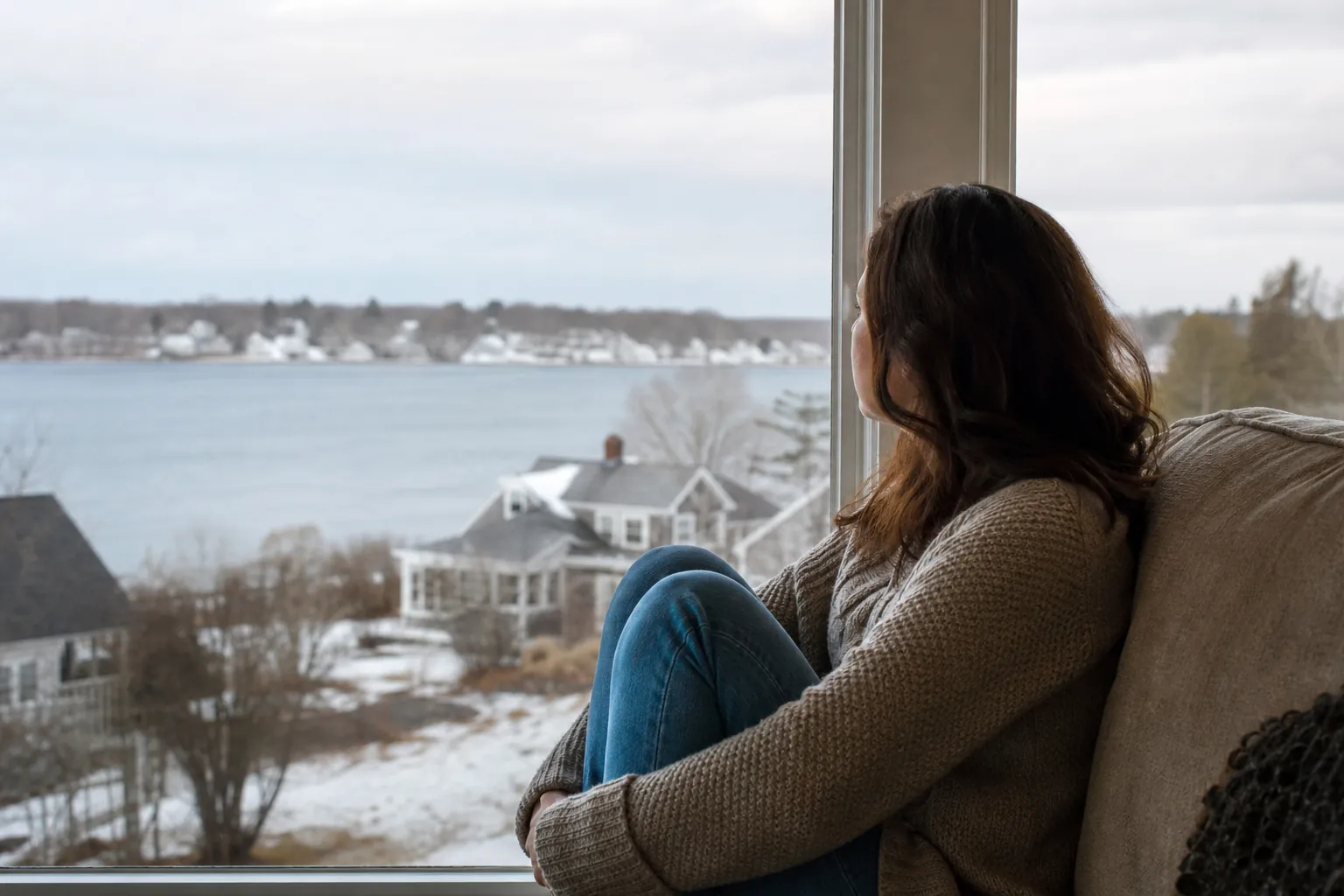 What seasonal changes in depression can look like in Massachusetts Editorial illustration of What seasonal changes in depression can look like in Massachusetts