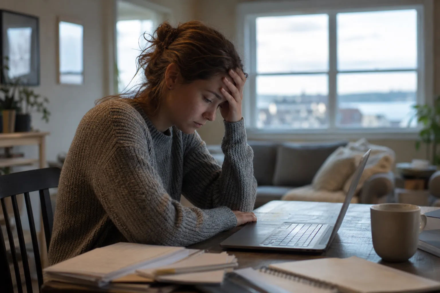 How anxiety can affect everyday life in Massachusetts Editorial illustration of How anxiety can affect everyday life in Massachusetts