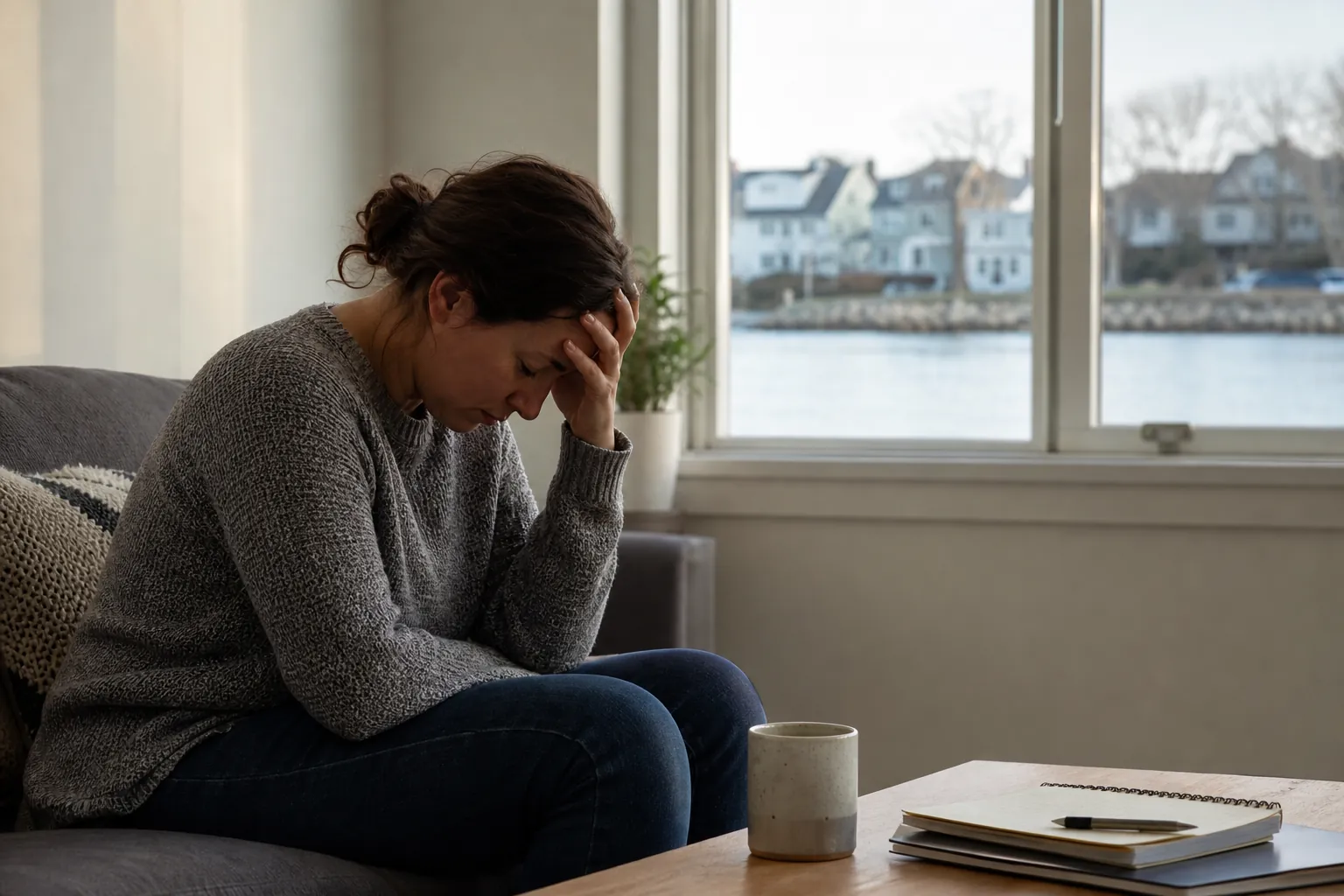 How panic disorder can affect daily life in Massachusetts Editorial illustration of How panic disorder can affect daily life in Massachusetts