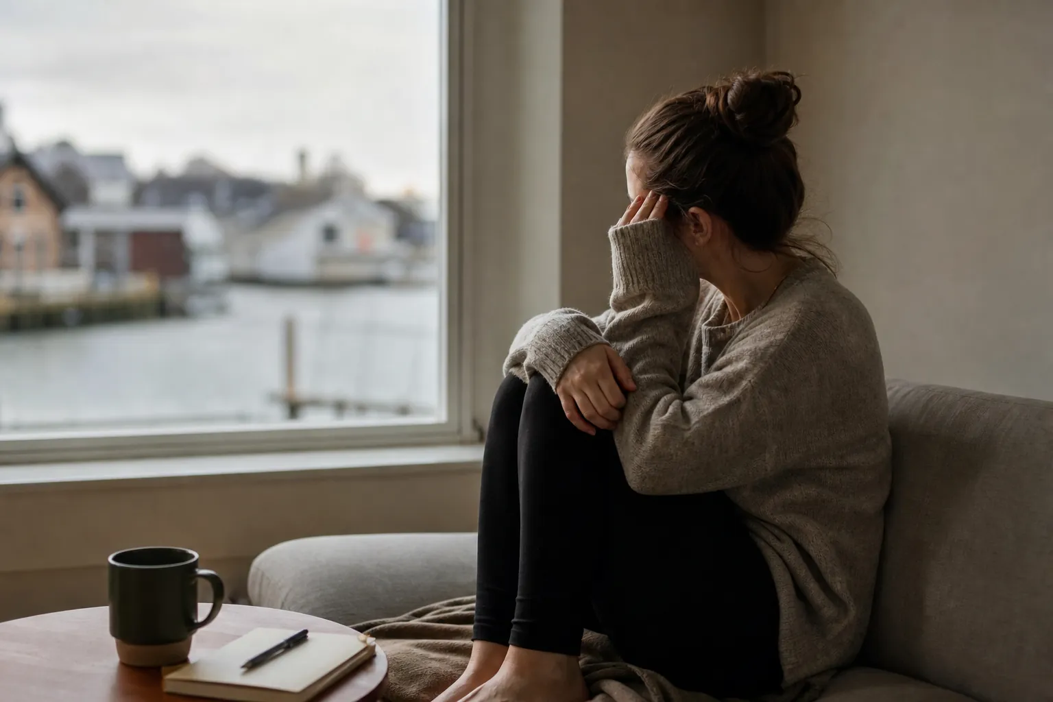 Start by considering how anxiety affects daily life in Massachusetts Editorial illustration of Start by considering how anxiety affects daily life in Massachusetts
