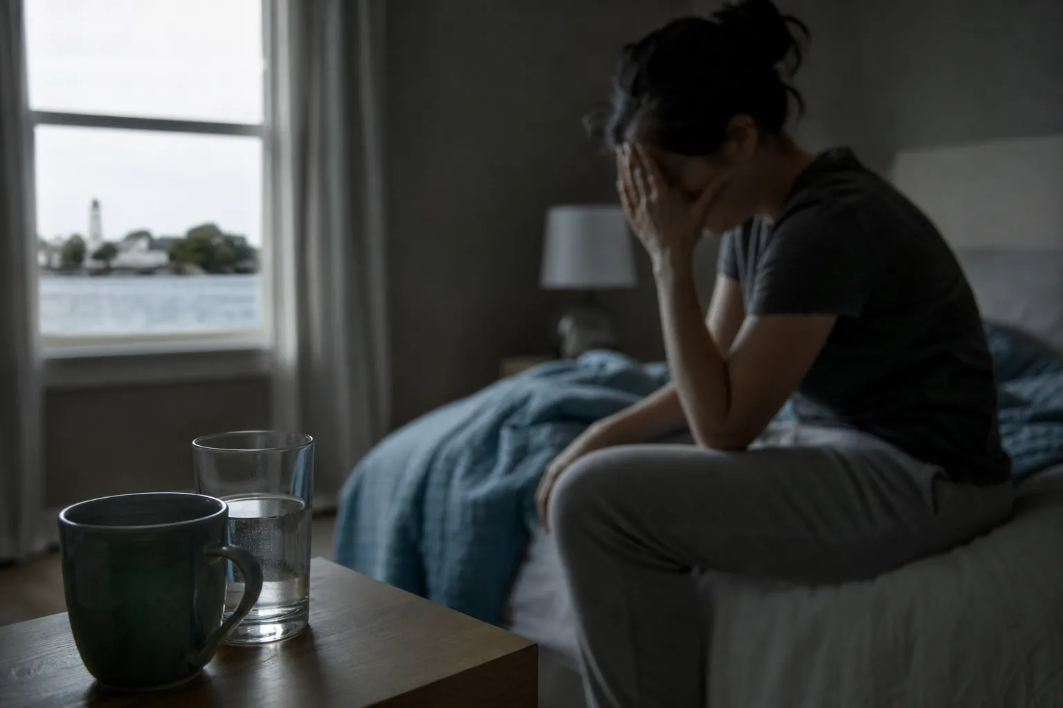 Editorial illustration of How disrupted sleep affects daily energy in Massachusetts