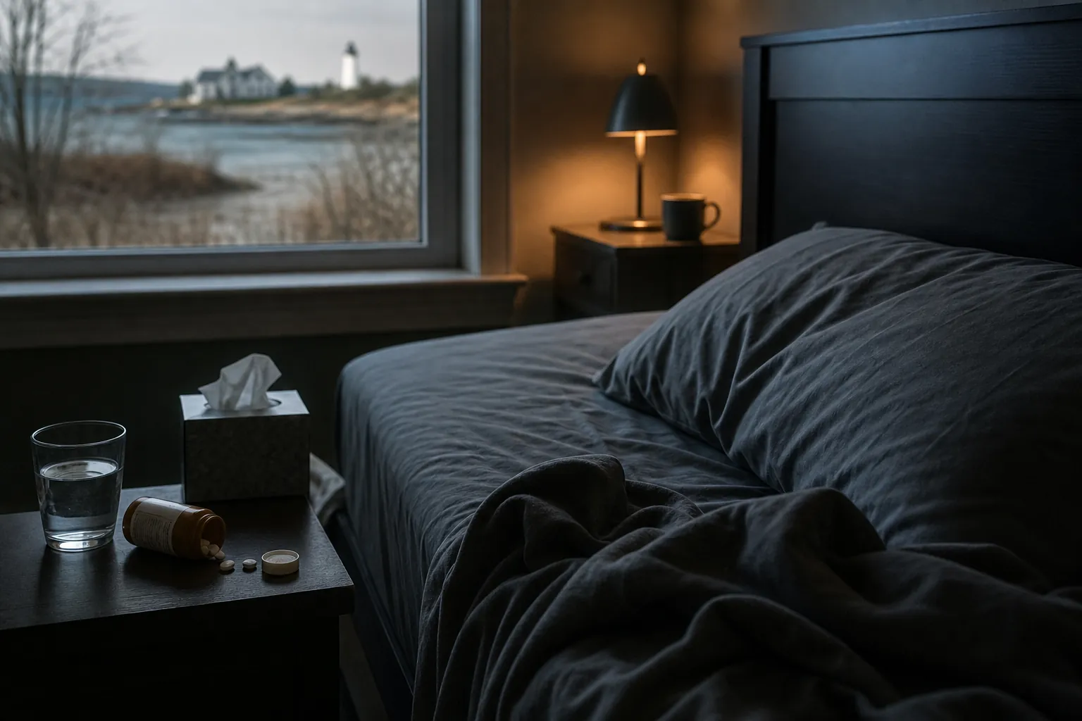 Editorial illustration of Why sleep can become disrupted in Massachusetts