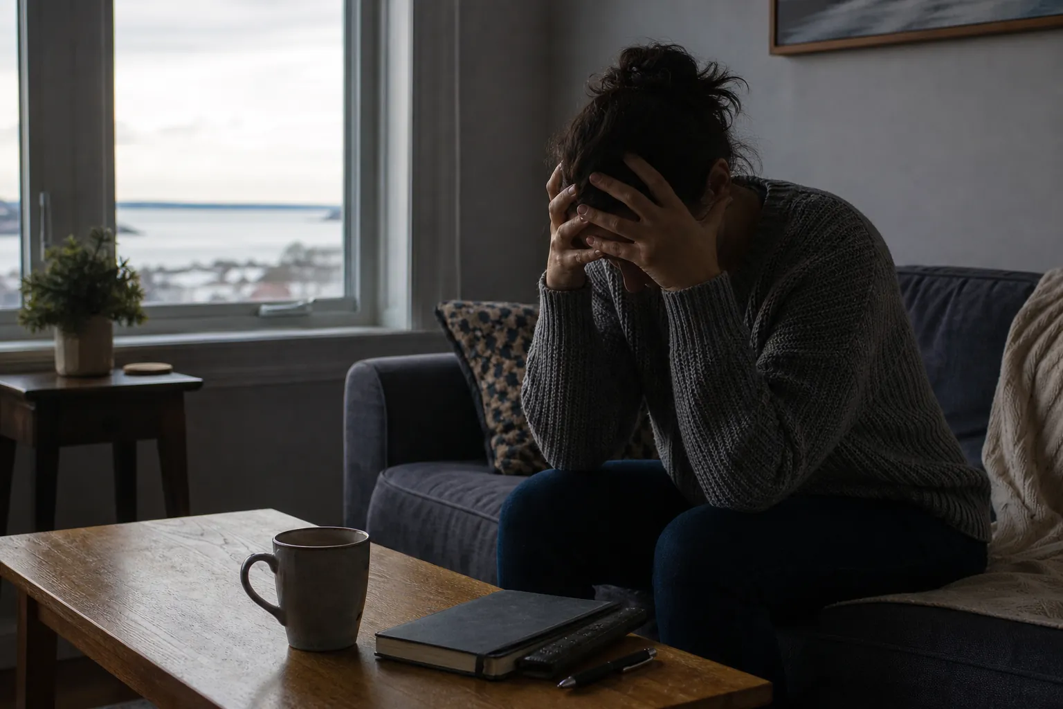 Editorial illustration of Why stress can affect both conditions in Massachusetts