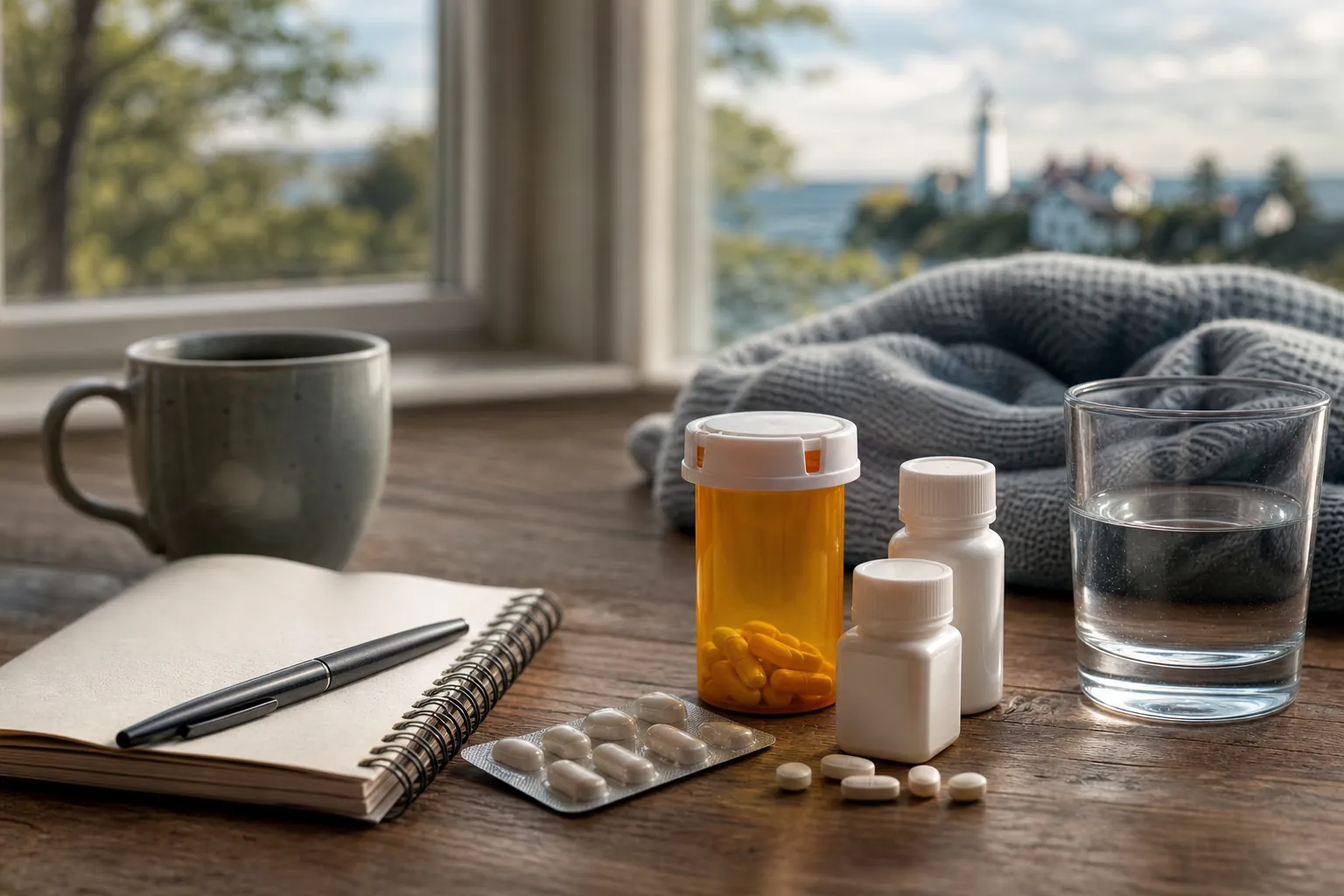 Editorial illustration of What shapes an individual medication decision? in Massachusetts