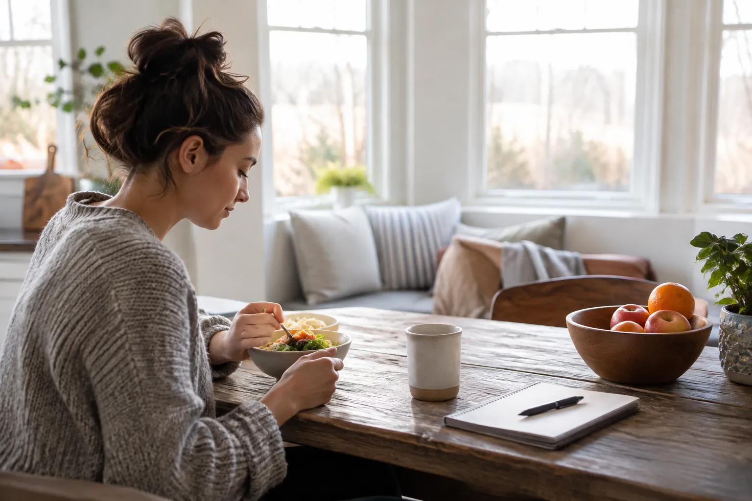 Editorial illustration of Why Can Household Changes Disrupt Meal Routines? in Massachusetts