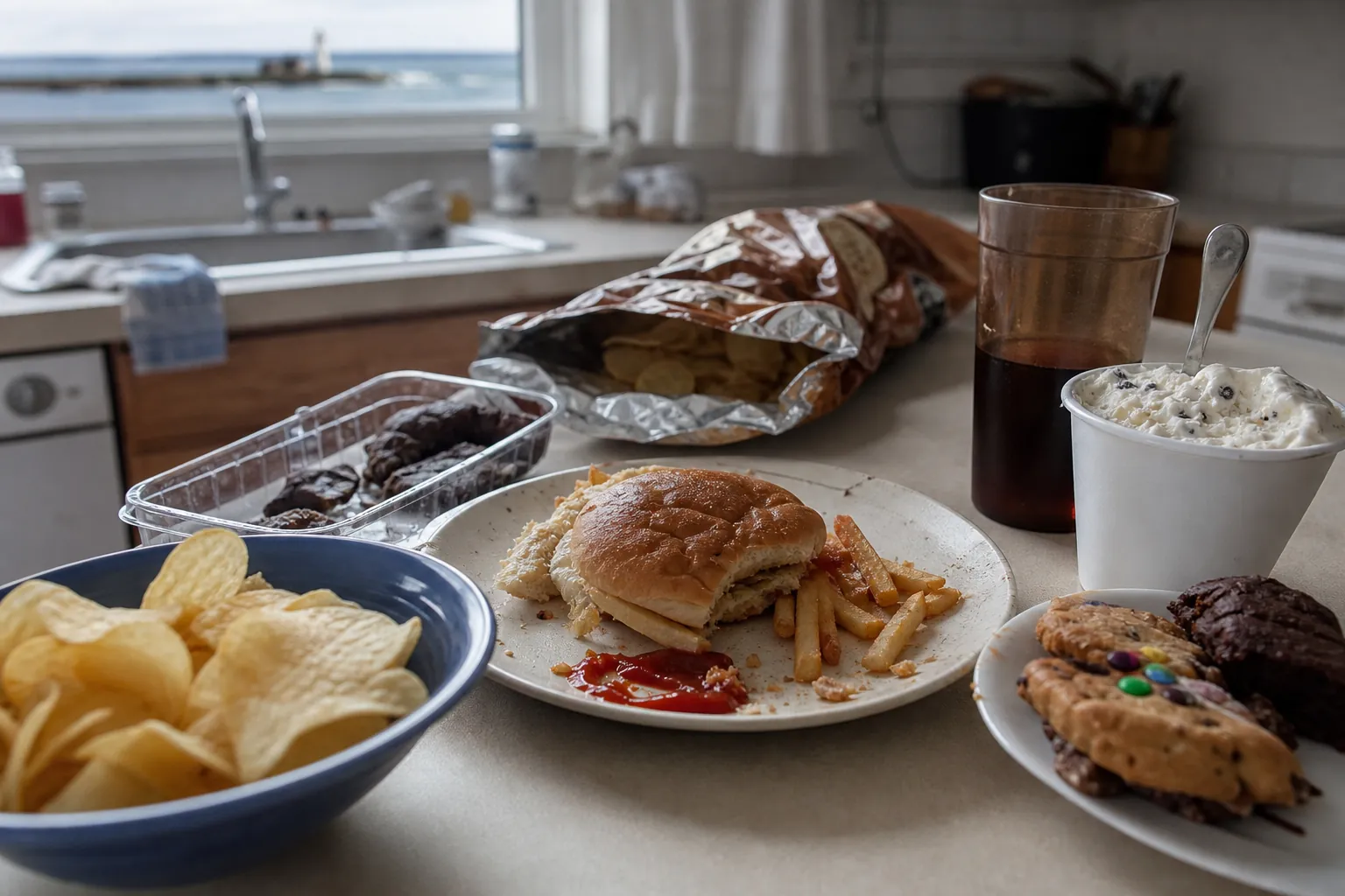 Editorial illustration of Changes in eating patterns to notice in Massachusetts