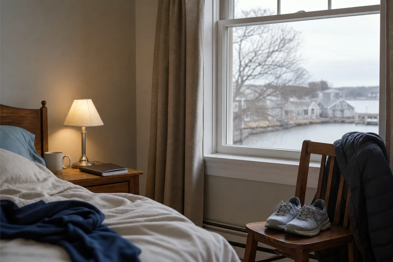 Mornings may involve choosing structure over avoidance in Massachusetts Editorial illustration of Mornings may involve choosing structure over avoidance in Massachusetts