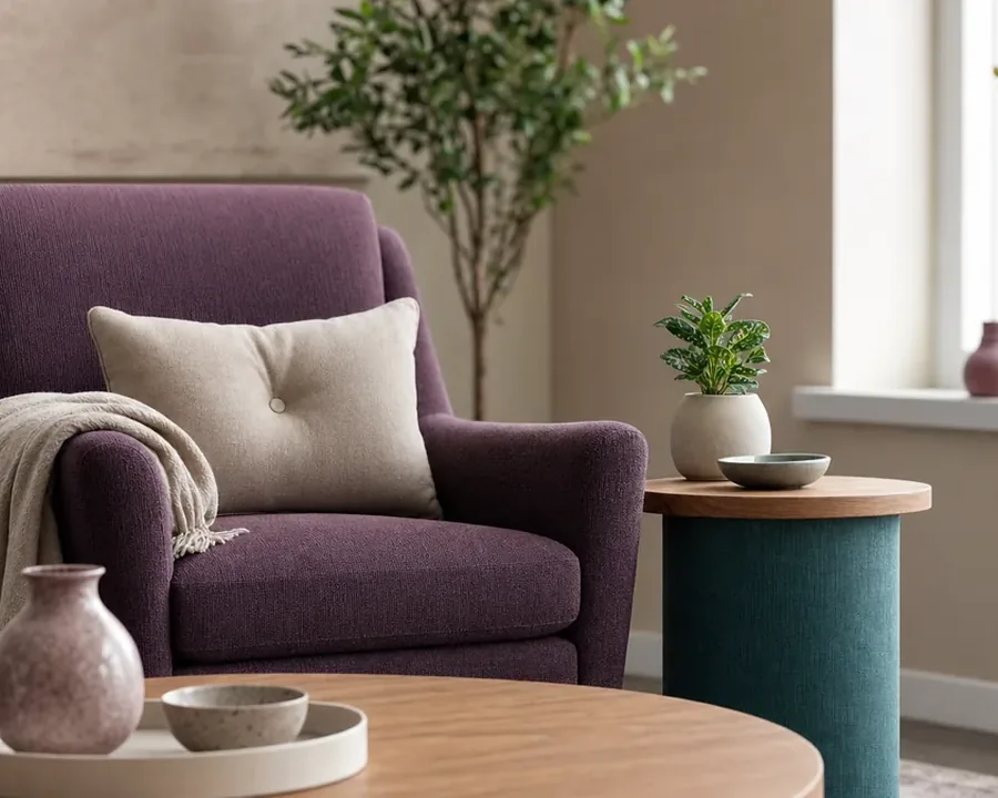 Illustrative comfortable chair beside a softly lit window Illustrative comfortable chair beside a softly lit window
